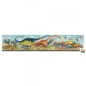 Puzzle Panoramatické v kufríku Dinosaury Dino (100 ks)