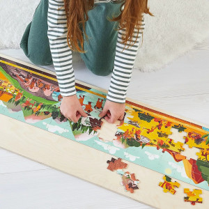 Puzzle Panoramatické v kufríku Prehistorik  (100 ks)