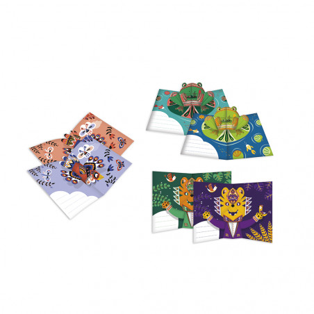 Kreatívna sada Janod Origami Pohľadnice so zvieratkami