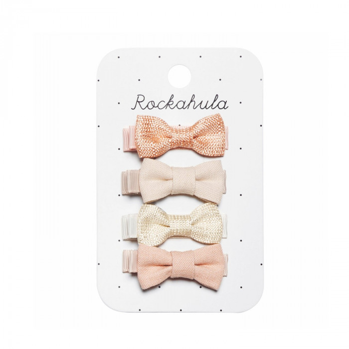 Klipy do vlasov Flora Linen Mini Bow Clips