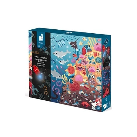 Magické puzzle Oceán s baterkou