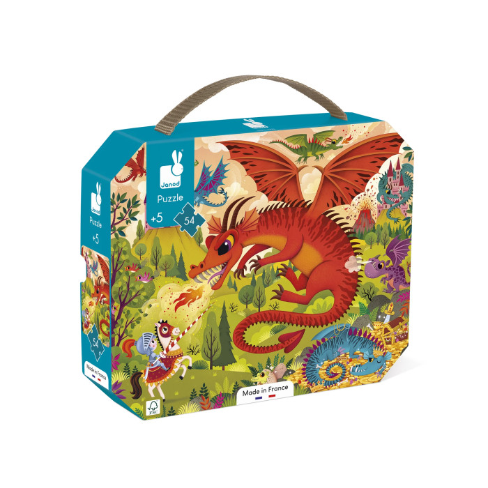 Puzzle v kufríku (Dračie kráľovstvo 54ks)
