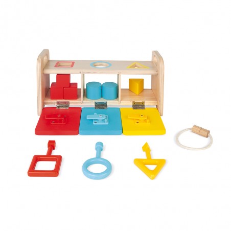 Montessori Vkladačka s kľúčikmi a zámkami