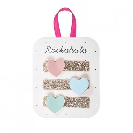 Sponka/pukačka - Heart Bar Clips